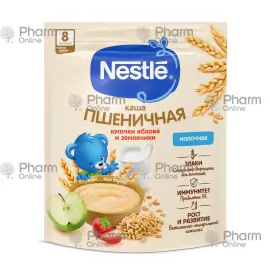 Baby food Nestlé milk porridge from 8 months, wheat with apple pieces and strawberries 200 g