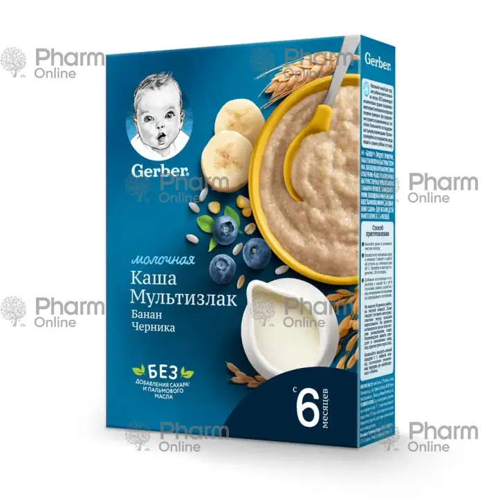 Uşaq qidası  Gerber sıyığı, südlü banan və qaragilə  6 ay (2711) 180 qr (Uşaqlar/qidalanma)