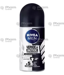 Nivea antip. roll-on invisble B/W Extra men's 48h (7717)(0084) 50 ml (Germany)