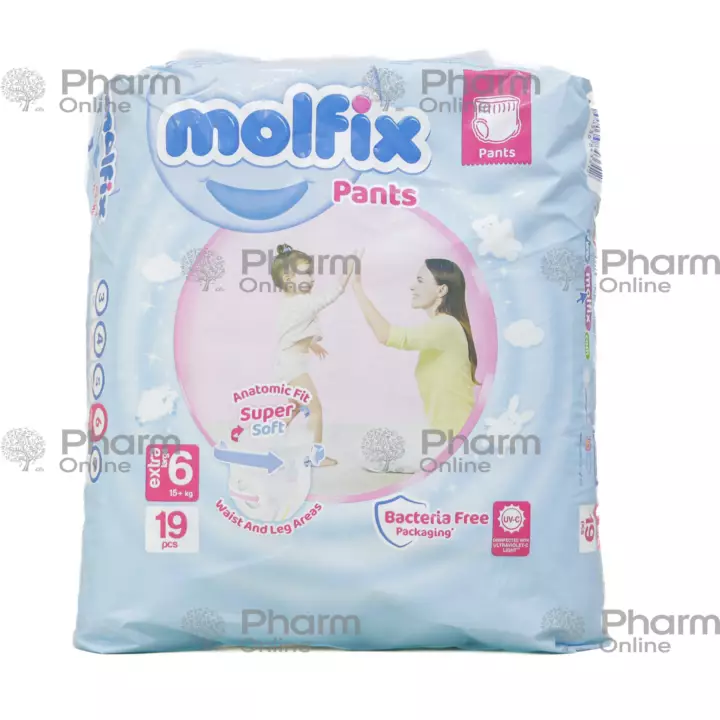 Uşaq bezi Molfix-6 Extra Large şalvar 15+kq №26 (Türkiyə)
