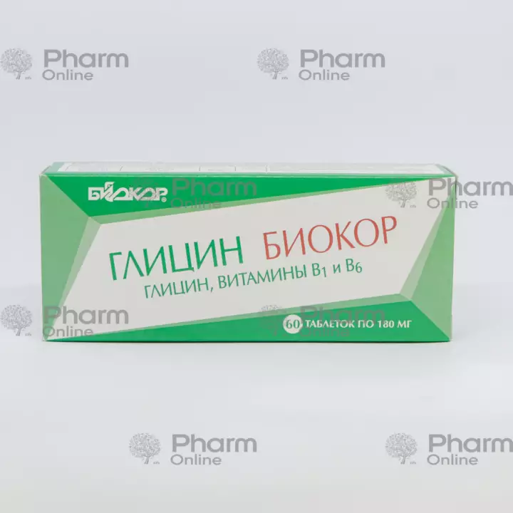 Glycine Biokor 180 mg  № 60  (Tablets) (Biokor-P LLC) (Russian)