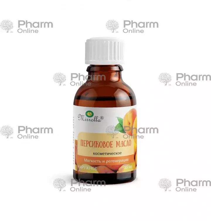 Peach cosmetic oil 25 ml (Oil) (Mirrolla) (Russia)