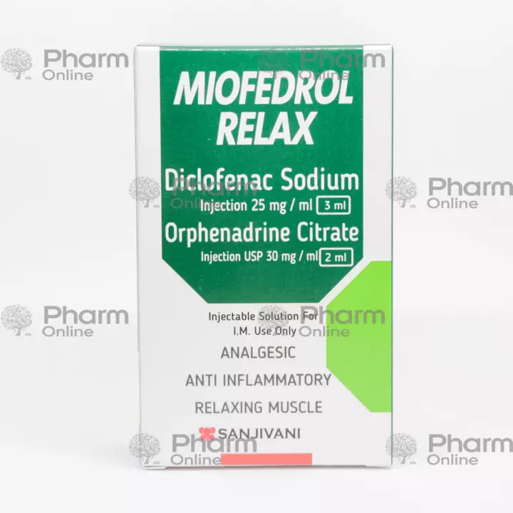 Miofedrol relaks 25mq/ml+30mq/ml 5 ml (Ampulalar) (SANJIVANI PARANTERAL) (Hindistan)