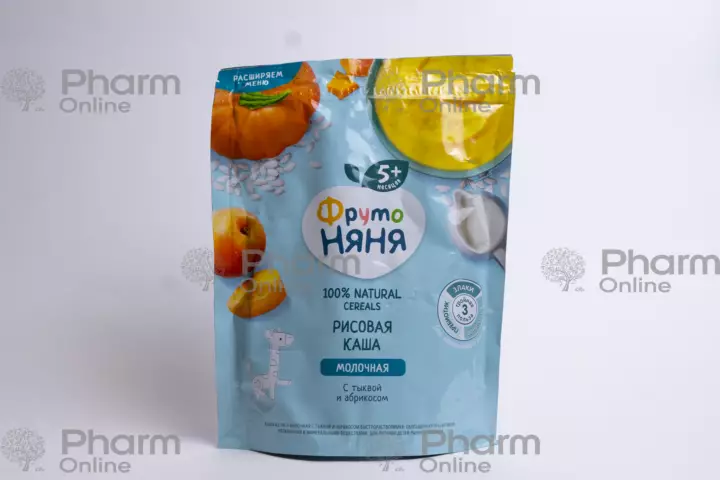 Детское питание Фруто няня  каша с 5+мес рисовая молочная c тыквой и абрикосами 200 гр