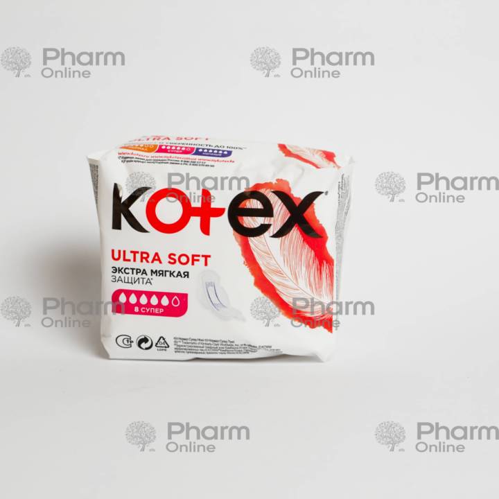 Qadın bezi Koteks  ultra super yumşaq (2683) (EZ) № 8 (contalar) (Sağlam mənada) (Rusiya)