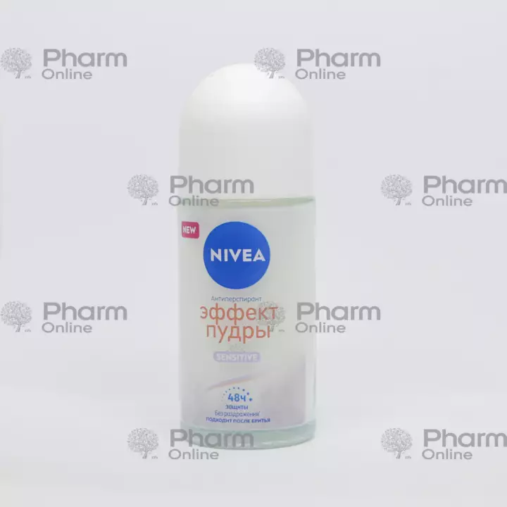 Nivea Antip. roll-on Pudra effekti (Həssas) 48 saat. qadın(7438) 50 ml (Gel) (<>) (Almaniya)