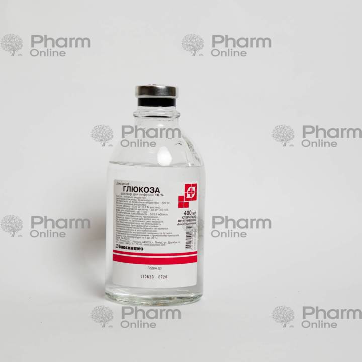 Qlükoza 10% 400 ml (Məhsul) (Biosintez (Penza)) (Rusiya)
