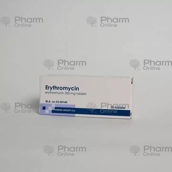 Eritromisin 200 mq № 20 (Tablet) (Rumıniya)