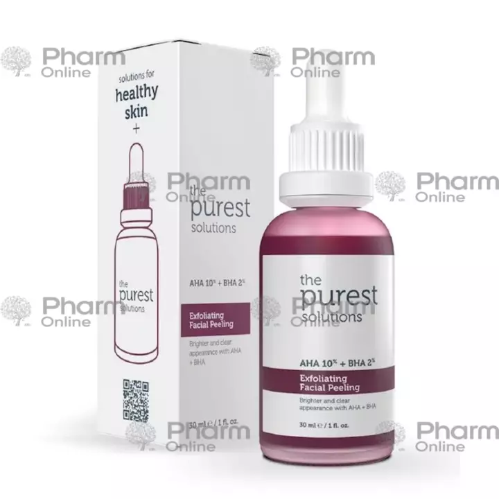 Exfoliating facial peeling serum "The Purest Solutions" AHA+BHA 30ml