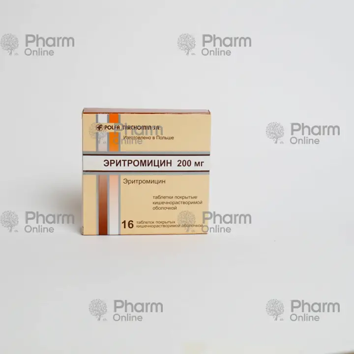 Eritromisin 200 mq № 16 (HƏB) (Polfa Tarchomin) (Polşa)