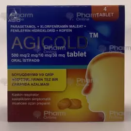 adjikold № 4 tablets photo – used for fever, headache, and nasal congestion
