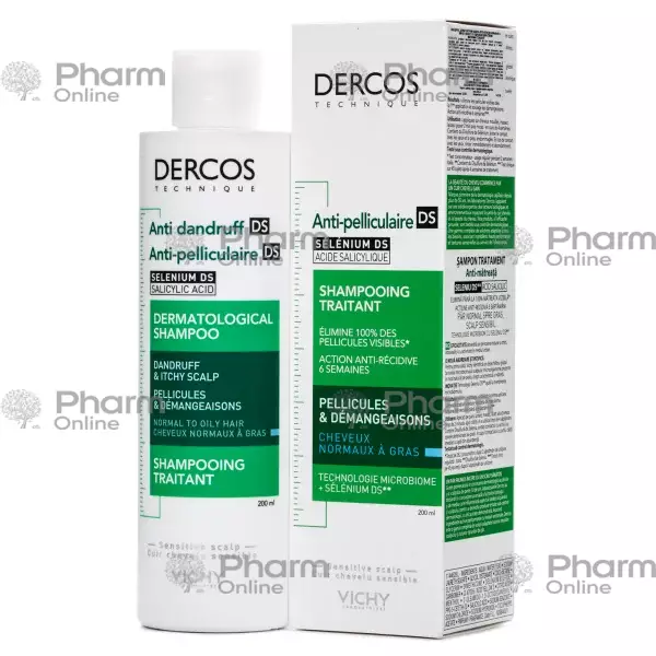 Vichy "Derkos" Sensitive scalp oily hair 200 ml (Shampoo)