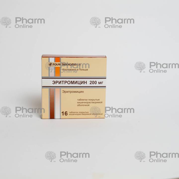 Eritromisin 200 mq № 16 (HƏB) (Polfa Tarchomin) (Polşa)