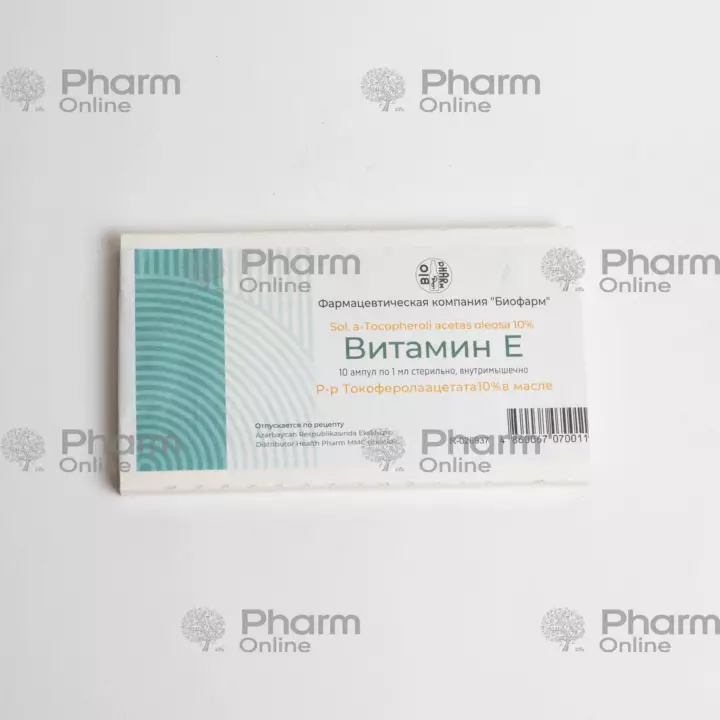 Vitamin E 10% 1 ml № 10 (Ampulalar) (Biopharm AO) (Gürcüstan)