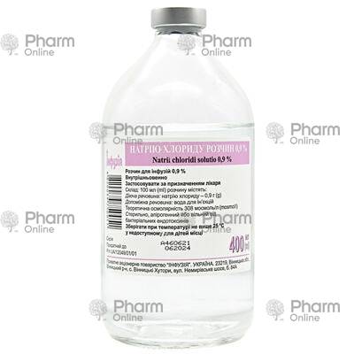 Sodium chloride 0.9% 400 ml (Solution) (Ukraine)