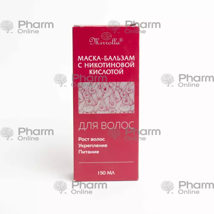 Saçların qidalanması üçün nikotin turşusu ilə balzam maskası 150 ml (Rusiya)