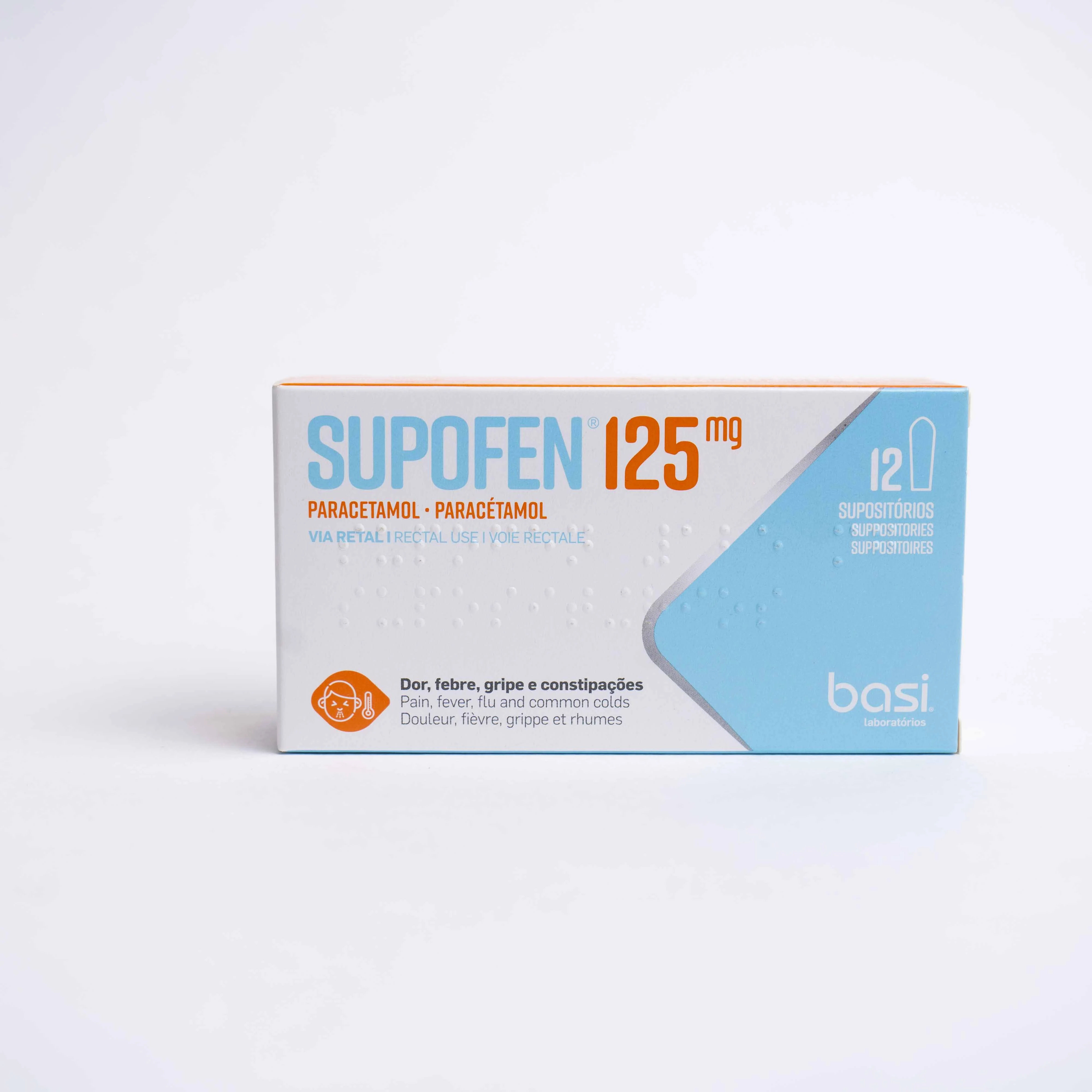 Supofen 125 mg№ 12  (Rectal suppositories)  (Portugal) - Pharmonline, online pharmacy