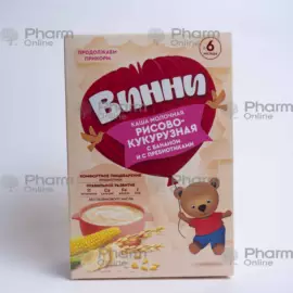 Uşaq qidası 6 aylıq Vinni sıyığı, bananlı südlü düyü qarğıdalı 200 qr