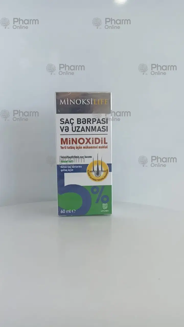 Minoxidil 5% (Minoksilife) (1707) 60 ml (Solution) (Unirex Healthcare Sağlık Sanayi ve Dış Ticaret