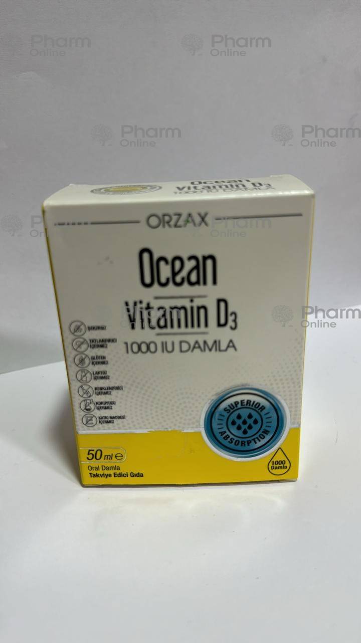 Ocean vitamin D3-1000 IU 50 ml (Drops) (ORZAX) (Turkey)