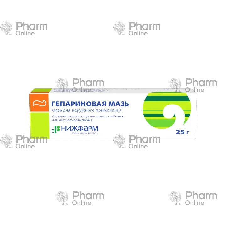 Heparin 25 g (Ointment) (NizhFarm) (Russia)(***)