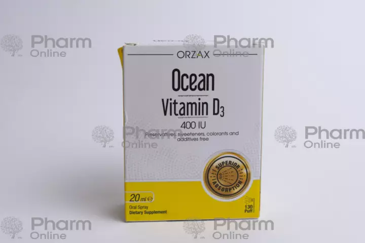 Ocean vitamin D3-400 IU 20 ml (Spray-Drops) (ORZAX) (Turkey)
